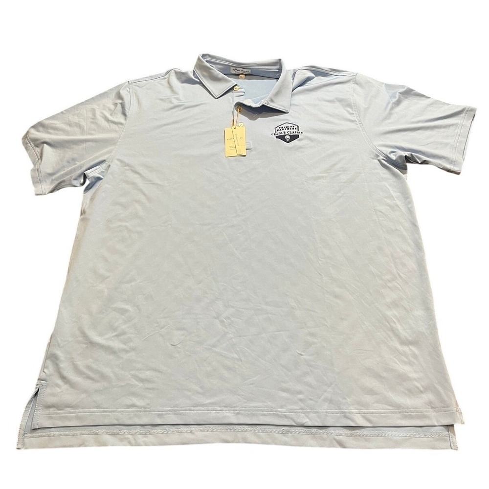 Peter Millar Polo Shirt XXL Blue Summer Comfort Trinity Partners Cradle Classic
